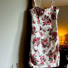 This Body Hugging Stretchy Denim Dress Is Gorgeous, Has Never Been Worn And Still Has The Tags On. Cute Dresses For Work, Metallic Gold Dress, Affordable Mini-length Forever 21 Denim Dress, Floral Bustier, Forever 21 Floral Print Mini Dress, Black Cotton Dresses, Shoulder Ruffle Dress, Knitted Bodycon Dress, Career Dress