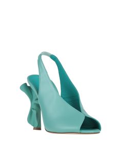 leather, no appliqués, solid color, leather lining, elasticized straps, round toeline, sculpted heel, covered heel, leather/rubber sole, contains non-textile parts of animal origin , Color: Turquoise , Size: 5 Sling Backs, Soft Leather, Womens Sandals, Clothing And Shoes, Heel Height, Wedges, Bag Accessories, Shoe Accessories, Textiles