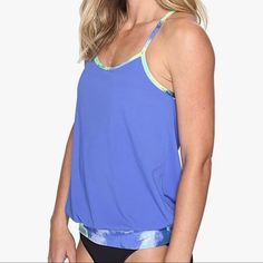 Nike Women's Cascade Sport Swimsuit Tankini Blue. Brand New With Tags. Blue Sleeveless Tankini With Built-in Bra, Light Blue Top For Poolside Summer, Blue Tops For Pool And Beach Season, Blue Sleeveless Tankini For Pool, Blue Summer Top For Pool, Blue Tops For Poolside And Beach Season, Nike Blue Swimwear For Pool, Light Blue Sleeveless Tankini For Swimming, Casual Blue Tankini For Pool