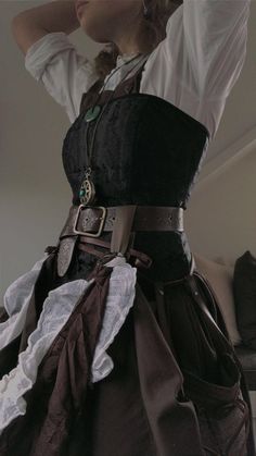 Pirate Cove Aesthetic, Teal Pirate Outfit, Steampunk Outfits Aesthetic, Steampunk Outfit Aesthetic, Fem Pirate Aesthetic, Steampunk Casual Outfits, Pirate Modern Outfit, Punk Pirate Outfit, Steampunk Aesthetic Clothes