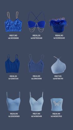 Shein Bikinis Codes, Shein Summer Tops Codes, Tops Azul, Shein Stuff, Fire Clothes, Wedding Lehenga Designs, Adorable Homes Game