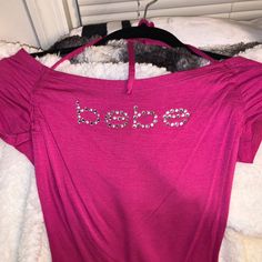 Bebe Embellished Shirt In Magenta Size Small Never Worn Bebe Clothes 2000s, Shirts 2000s, Clothes 2000s, Bebe Shirts, Embellished Shirt, Y2k Clothing, Clothing Brands, Fancy Dresses, Christmas List