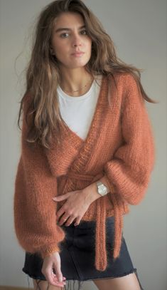 Luxury Mohair Sweater, Luxury Casual Mohair Tops, Luxury Handmade Women's Cardigan, Luxury Mohair Sweater Coat For Winter, Luxury Knitted Mohair Sweater, Luxury Mohair Outerwear For Spring, Luxury Mohair Outerwear For Layering, Luxury Cozy Mohair Sweater, Luxury Handmade Knit Cardigan