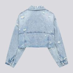 Cropped front short fit jacket online—extraordinary women's denim jacket from the 2023 Summer Collection. Embrace the essence of the 90s denim style. which is the epitome of laid-back chic. It's a nostalgic nod to simpler times that provides an understated yet distinctive fashion statement. enhancing your sartorial elegance most comfortably. Trendy Cropped Outerwear For Streetwear, Spring Light Wash Denim Top For Streetwear, Cropped Jacket For Spring Streetwear, Casual Cropped Outerwear For Streetwear, Casual Cropped Jacket For Streetwear, Trendy Oversized Cropped Jacket For Spring, Trendy Fitted Cropped Jacket For Streetwear, Medium Wash Cropped Jacket For Streetwear In Spring, Distressed Relaxed Fit Summer Outerwear