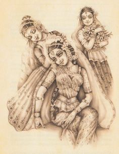 Radharani Shringar Vedic Art, Shri Krishna, Krishna Radha Painting, Radha Krishna Images, Radha Krishna Pictures, Radha Rani, Radha Krishna Art, Radhe Radhe, Krishna Painting