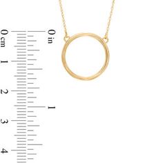 Circle Necklace in 10K Gold | Online Exclusives | Collections | Zales Modern Yellow Gold Open Circle Necklace, Circle Necklace, Rope Chain, 10k Gold, Necklace Designs, Spring Rings, Types Of Metal, Gold Metal, Chain