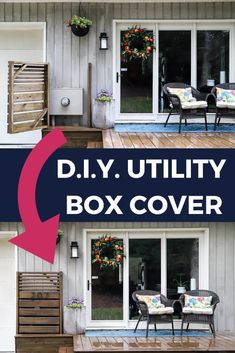 the diy utility box cover is made out of wood