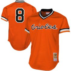 an orange baseball jersey with the number 8 on it