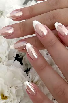 Nail Idea Simple, Trend Nails 2024, Summer Chrome Nails 2024, Nails 2024 Trends, Nails Inspo 2024, Nails Trending Now 2024, Nail Art Summer 2024, Wedding Nails White, White Nails Inspo