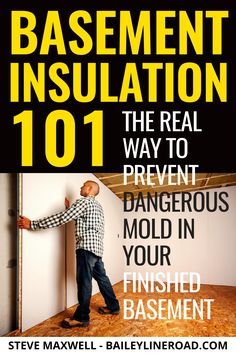 the cover of basement insulation 1011 shows a man in plaid shirt and jeans leaning against a wall