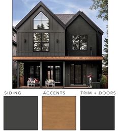 the color scheme for this house is black and brown