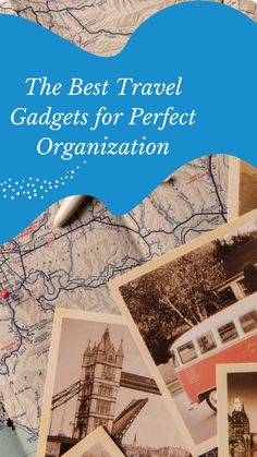 the best travel gadgets for perfect organization cover image with blue background and white border