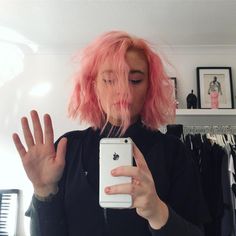 @daltonleis Hair Pastel Color, Hair Colorful, Short Grunge Hair, Scene Girl, Everyday Hair, Dye Hair, Makeup Hairstyle, Manic Panic, Colorful Hair