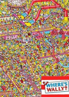 there is a very large map with many different things on it, and the words where's wallace?