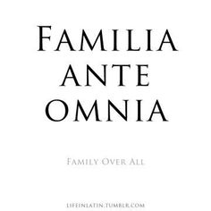 the title for family over all, written in black and white on a white background