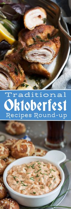 an image of traditional oktoberfest recipe round - up