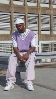 Lavender Pants Outfit Men, Mens Lilac Outfit, Purple And White Outfit Men, Lilac Outfits Men, Lavender Hoodie Outfit Men, Lavender Outfits Men, Men’s Purple Outfit, Purple Outfit Streetwear, Soft Boy Fashion Aesthetic