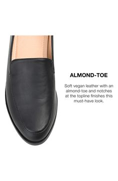 This menswear inspired loafer features a collapsible heel counter so you can transform it into a mule. 0.5" heel Round apron toe Slip-on Collapsible heel counter Vegan leather upper, manmade sole Imported Menswear Inspired, Journee Collection, Womens Flats, Mule, Nordstrom Rack, Vegan Leather, Apron, Leather Upper, Loafers