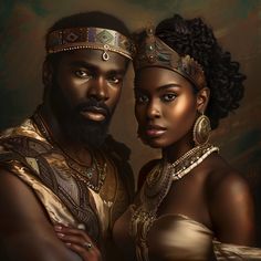 African King And Queen, African King, Queens Wedding, Queen Royal, African American Couples, Black King And Queen, Black Royalty, African Royalty, Super Human