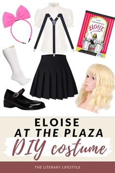 Eloise at the Plaza DIY Costume Eloise At The Plaza Outfit, Eloise At The Plaza Halloween Costume, Eloise Costume, Eloise At The Plaza Tattoo, Eloise At The Plaza Poster, Eloise At The Plaza