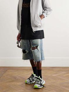 Shop BALENCIAGA 3XL Distressed Mesh and Rubber Sneakers, Explore the latest in-season BALENCIAGA collection today on MR PORTER Yellow Balenciaga, Silk Head Wrap, Balenciaga Shoes Sneakers, White Balenciaga, Rubber Sneakers, White Shoes Men, Balenciaga Sneakers, Balenciaga Logo, Lace Wrap