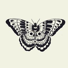 a black and white drawing of a butterfly