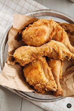 fried chicken wings in a bowl on a table