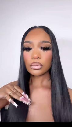 Dark Makeup Looks Black Women, Glamour Makeup Looks, Brown Girls Makeup, Soft Makeup Looks