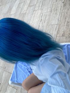 blue haired girl faceless photo aesthetic Girl Faceless, Under The Influence, Dream Hair, Make It Yourself, Hair