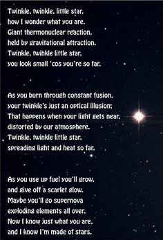 a poem written in the sky with stars