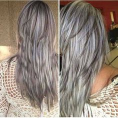 Grey Hair Inspiration, Beautiful Gray Hair, Haircut Men, Silver Hair Color, Long Gray Hair, Grey Hair Color, Long Layered Hair