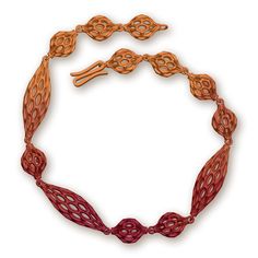 3D Nylon Necklace - This modern, lightweight necklace is crafted from nylon and hand-dyed; its elegant geometric shapes make a dazzling, upscale statement. The 18 and 21 lengths have a hook clasp. Please note, some color variation may occur. Pinecone Necklace, Artful Home, A Hook, Hook Clasp, Pine Cones, Geometric Shapes, Hand Dyeing, Color Variations, Original Art