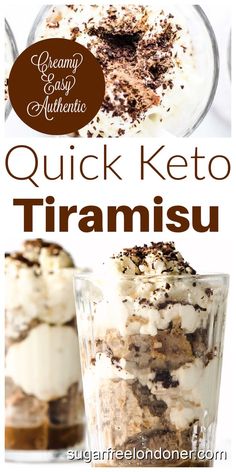 A glass filled with keto tiramisu. Keto Tiramisu, Baking With Coconut Flour, Tiramisu Dessert, Breakfast And Brunch, Keto Friendly Desserts, Low Carb Dessert, Tiramisu Recipe