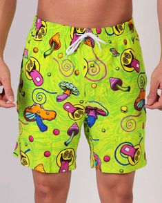 Get lost in the sauce wearing the Spunion Rings Men's Shorts! They feature a comfortable fit perfect for all-day wear, an adjustable waistband, and an acid smiley print with vibrant colors and euphoria-inducing graphics. Ready to crank up your rave spirit to the max! Lost In The Sauce, Smiley Print, Short Models, The Sauce, Adjustable Waistband, Men's Shorts, Workout Shorts, Pink Yellow, Smiley