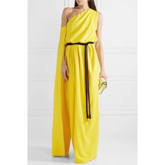 This Gown Has A Beautifully Draped Silhouette That Reminds Us Of Something A Greek Goddess Might Wear But The Bright Color Keeps It Fresh For Today. Made From Fluid Crepe, It Has An Asymmetric Neckline & Single Floor-Length Sleeve. The Contrasting Corded Belt Defines The Waist While The Stretch-Silk Lining Ensures A Smooth Fit Cut For A Loose Fit, Use The Belt To Cinch The Waist Mid-Weight, Fluid, Stretchy Fabric Concealed Snap & Zip Fastening At Side 100% Polyester; Lining: 96% Silk, 4% Spandex Dresses Runway, Marc Jacobs Dress, Crepe Gown, Satin Cocktail Dress, Handkerchief Dress, Asymmetric Neckline, Silk Floral Dress, Runway Dresses, Blue Maxi