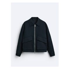 Regular fit jacket made with cotton fabric. Lapel collar and long sleeves with buttoned cuffs. Patch pockets with flaps at hip. Elastic cuffs. Front zip closure. Zara Jacket Men, Zara Jacket Outfit, Collared Jacket, Zara Jacket, Textured Jacket, Jacket With Pockets, Pocket Jacket, Workout Jacket, Lapel Collar