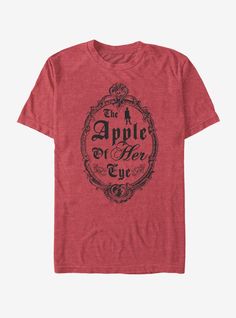 Lightweight 50% combed ring spun cotton  50% PolyesterWash cold; dry lowImportedListed in men's sizes Fair Girls, Snow White Apple, White Apple, Disney Up, Disney Snow White, Hero Poster, White T Shirts, Princess Inspired, Cat Shirts