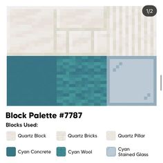 the block palette 787 blocks used