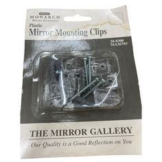 the mirror gallery is packed with screws, nails and other things to make it look like