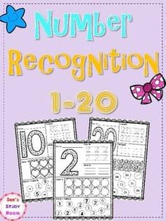 number recognition worksheet with numbers 1 - 20 and 2 - 20 on it