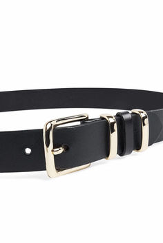 Squared Buckle Leather Belt Belt Black, Future Fashion, Cut It, Black Belt, Leather Belt, Real Leather, Women Empowerment, Buckle, Square