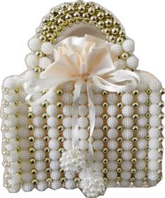 Bridal Handbags, Bridal Bag, Delicate Design, Bachelorette Parties, Small Purse, All White, Pearl Beads, Purse, Collage