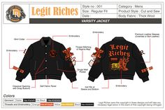 I will create a streetwear techpack for your clothing brand Map Of Nigeria, Varsity Jacket Embroidery, Tech Pack, Leather Shirt, Leather Sleeve