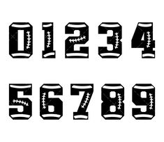 baseball font and numbers in black and white