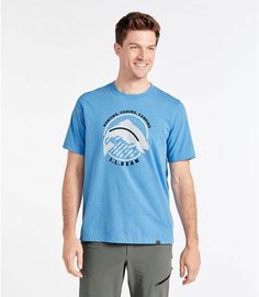 Men's Technical Fishing Graphic Tees, Short-Sleeve Outdoor Moisture-wicking Relaxed Fit T-shirt, Blue Short Sleeve T-shirt For Outdoor, Blue Relaxed Fit T-shirt For Outdoor Activities, Go-dry Crew Neck T-shirt For Outdoor Activities, Blue Moisture-wicking T-shirt For Outdoor Activities, Outdoor Graphic Tee With Moisture-wicking, Graphic Tee For Outdoor Activities With Moisture-wicking, Moisture-wicking Graphic Tee For Outdoor Activities, Casual Go-dry T-shirt For Outdoor