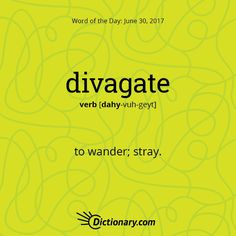 a green cover with the words diyagate to wander stray, written in black