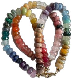 Trendy Gemstone Bead Jewelry, Trendy Everyday Gemstone Beads Jewelry, Multicolor Gemstone Beads, Rainbow Gemstone Beads Bracelet, Everyday Beaded Bracelets With Gemstone, Trendy Rainbow Round Bead Jewelry, Trendy Rainbow Round Beads Jewelry, Rainbow Round Beads Gemstones For Gift, Trendy Jewelry With Round Natural Stone Beads