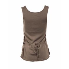 Olive ribbed cotton tank with tied back from UNDERCOVER. Item ID: UC50012 Composition: Cotton Fitted Tops With Tie Waist, Sleeveless Drawstring Tops For Loungewear, Sleeveless Tie Waist Top For Spring, Sleeveless Tops With Tie Waist For Spring, Spring Sleeveless Top With Tie Waist, Casual Cotton Tops With Drawstring Tie, Casual Tops With Tie Waist For Loungewear, Casual Sleeveless Tops With Tie Waist, Sleeveless Tops With Drawstring Tie