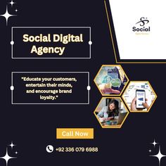 a flyer for social digital agency