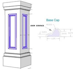 the base cap is shown with measurements for each section and how to use it in this project